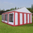 20'X20' PVC Tent Shelter Heavy Duty Outdoor Party Wedding Canopy Carport Red NEW