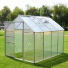 8.2x6.2Ft Greenhouse Aluminum Frame All Weather Walk-In Heavy Duty Polycarbonate