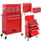 Goplus Removable Top Chest Box Rolling Tool Storage Cabinet Sliding Drawers New