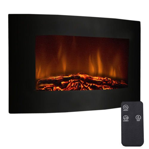 35"" XL Large 1500W Adjustable Electric Wall Mount Fireplace Heater W/Remote New