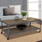 Best Choice Products Industrial Style Wheeled Coffee Table