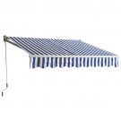 9.8'x8.2' Patio Manual Retractable Sun Shade Awning, Door Awnings Canopy H-324