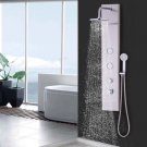47"" Stainless Steel Rainfall Shower Panel Bathroom w/ Massage Jets & Hand Shower