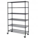 72""x48""x18"" Commercial 6 Tier Shelf Adjustable Steel Wire Metal Shelving Rack