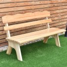 5 Ft 3 Seats Outdoor Wooden Garden Bench Chair Wood Frame Yard Deck Furniture