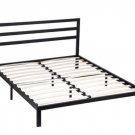 Metal Platform Bed Box Spring Replacement Foundation w/ Headboards &Wood Slats Q