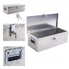 30""L Aluminum Truck Pickup Bed Trailer ATV Tongue Lockable Tool Box W/ Lock