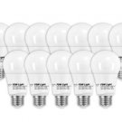 New 75 Watt Equivalent SlimStyle A19 LED Light Bulb 2700K Dimmable 12 Pack E1275