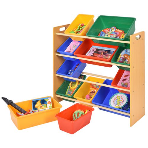 Toy Bin Organizer Kids Childrens Storage Box Playroom Bedroom Shelf Drawer
