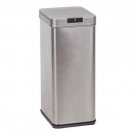 13-Gallon Automatic Sensor Touch Free Trash Can Stainless Steel Trash Bin 64S