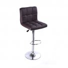 1PC Brown Bar Stool PU Leather Barstools Chair Adjustable Counter Swivel Pub New