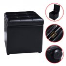 Cube Ottoman Pouffe Storage Box Lounge Seat Footstools with Hinge Top New