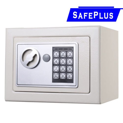 NEW Small White Digital Electronic Safe Box Keypad Lock Home Office Hotel Gun