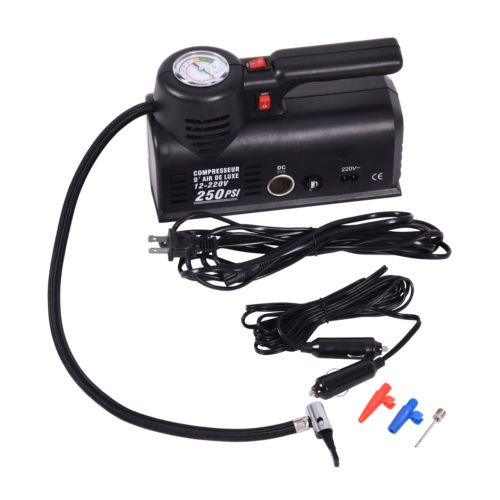 250 PSI Mini Air Compressor 12V Car Auto Portable Pump Tire Inflator W/Carry bag