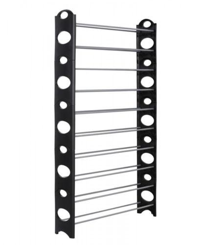 10 Tier Shoe Rack 50 Pair Wall Bench Shelf Closet Organizer Storage Stand 510