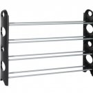 4 Tier Shoe Rack 20 Pairs Wall Bench Shelf Closet Organizer Storage Stand 004