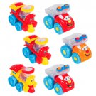 (Set of 6) Free Wheel Rattle Cars and Trains Perfect Kids Toy Gift