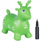 Kids Green Deer Hopper, Inflatable Jumping Deer Ride-on Bouncy Pump Included