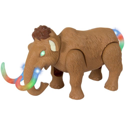 BCP Kids Toy Figure Walking Mammoth With Lights & Sounds Real Movement