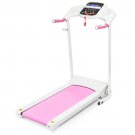 Best Choice Products 5 Speed Treadmill w/ Water Bottle Holder, Media Shelf-Pink