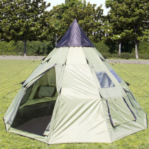 BCP 10'x10' Teepee Camping Tent Family Outdoor Sleeping Dome W/ Carry Bag