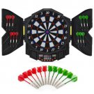 Electronic Dartboard Sport Game Set w/ Cabinet, 12 Darts, LCD Display