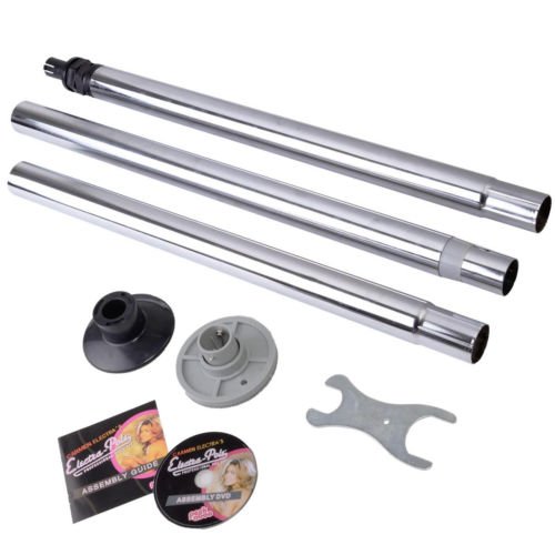 Dance Pole Full Kit Portable Stripper Exercise Fitness Club Party Dancing Silver