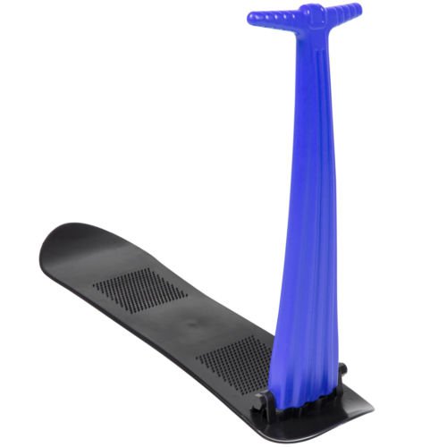 Foldable Kids Snow Scooter Sled Ski Snowboard W/ Grip Handle Outdoor Sport- Blue