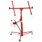 Goplus 11' Drywall Lift Panel Hoist Dry Wall Jack Rolling Caster Lifter Lockable