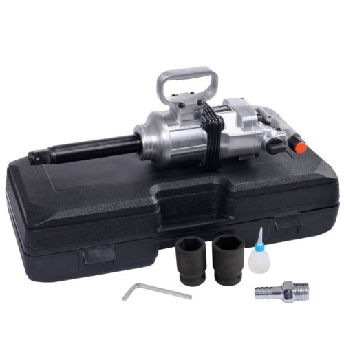 Heavy Duty 1"" Air Impact Wrench Gun Long Shank Commercial Truck Mechanics w/Case