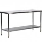 24"" x 72"" Stainless Steel Kitchen Work Table Commercial Kitchen Restaurant 2472