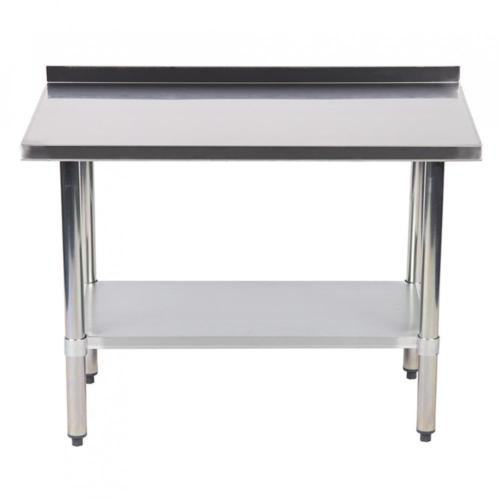 24""x48"" Stainless Steel Work table with Backsplash Kitchen Restaurant table EB