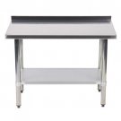 24""x48"" Stainless Steel Work table with Backsplash Kitchen Restaurant table EB