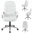 White High Back Leather Executive Office Desk Task Computer Chair Metal Base O10