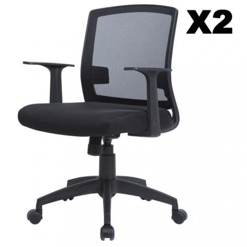 Set Of 2 Ergonomic Midback Mesh Office Chair, Swivel Computer Desk Task chair