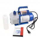 Dual 2 Stage 4CFM 1/3HP Rotary Vane Deep Vacuum Pump HVAC AC Air Tool R410a R134