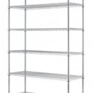 Chrome 82""x48""x18"" 6 Tier Layer Shelf Adjustable Wire Metal Shelving Rack 76