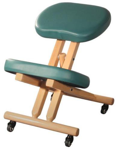 New Burgundy Wooden Ergonomic Kneeling Posture Office Chair