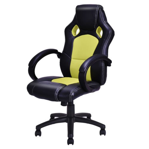 High Back Race Car Style Bucket Seat Office Desk Chair Gaming Chair Green New