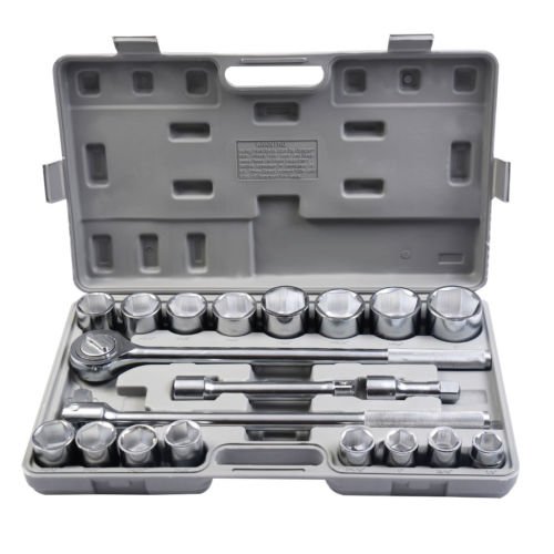 Goplus 21pcs SAE 3/4"" Drive Socket Set w/ Case Jumbo Ratchet Wrench Extension