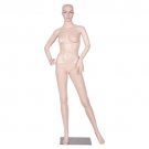 Plastic Female Mannequin Realistic Head Turns Dress Form Display Full w/ Base