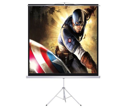 New 100"" Tripod Portable Projection Screen Square 70x70 Projector Stand Office