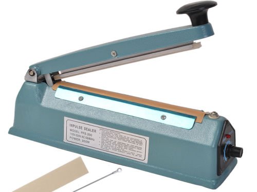 8"" Heat Sealing Impulse Manual Sealer Machine Poly Tubing Plastic Bag 2X Teflon