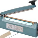 8"" Heat Sealing Impulse Manual Sealer Machine Poly Tubing Plastic Bag 2X Teflon