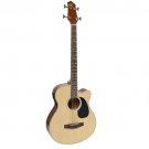 Natural Acoustic Electric Bass Guitar With Equalizer Solid Construction