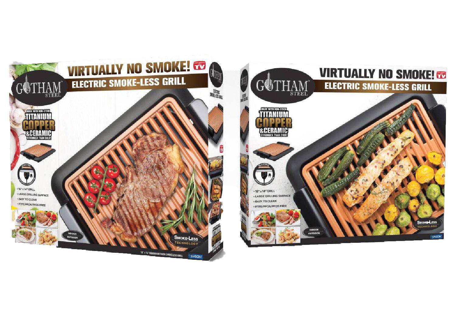 Gotham Steel Smokeless Electric Grill Nonstick & Portable, As Seen on