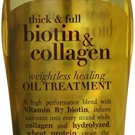 New OGX Weightless Healing Oil Treatment, Thick and Full Biotin and Collagen, 3.3