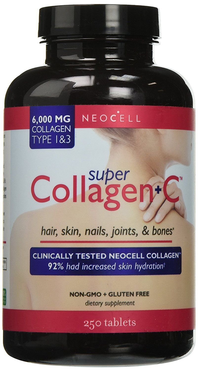 New Neocell Super Collagen Type 1 and 3, 6000mg plus Vitamin C, 250 Count