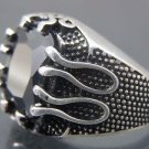 Handmade .925 Silver Authentic Sterling Silver Men's Egyptian Style Onyx Ring