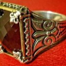 925 fine silver handmade men's Turkish kelebek style red ruby ring from Turkey